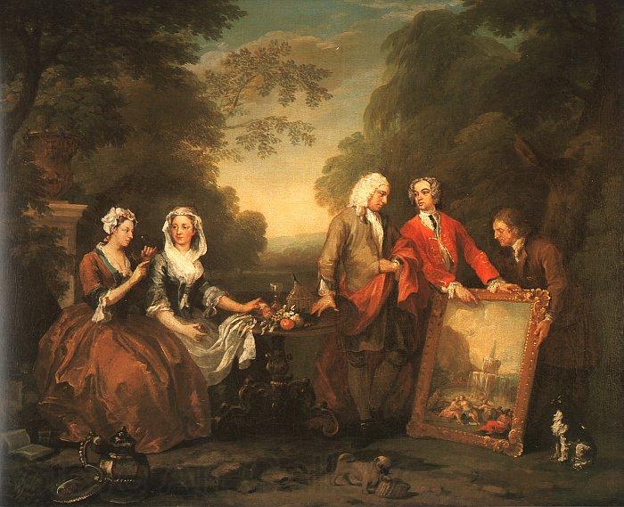 William Hogarth The Fountaine Family Spain oil painting art